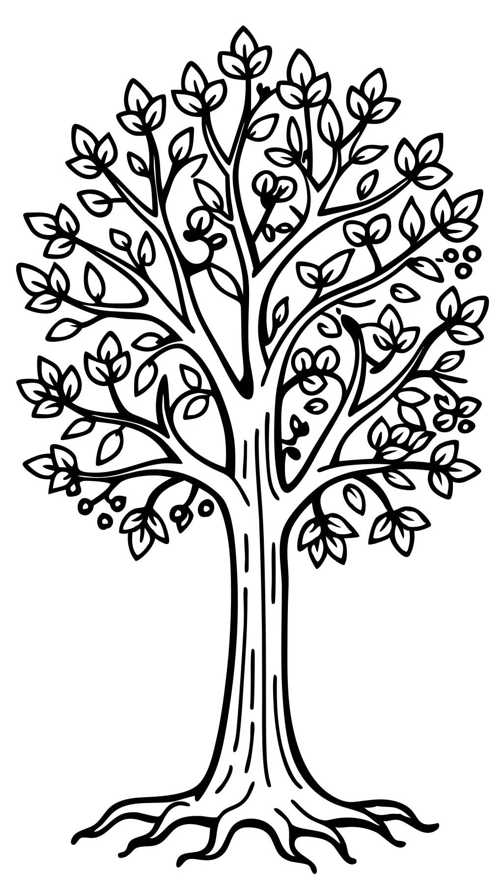 tree coloring pages for adults